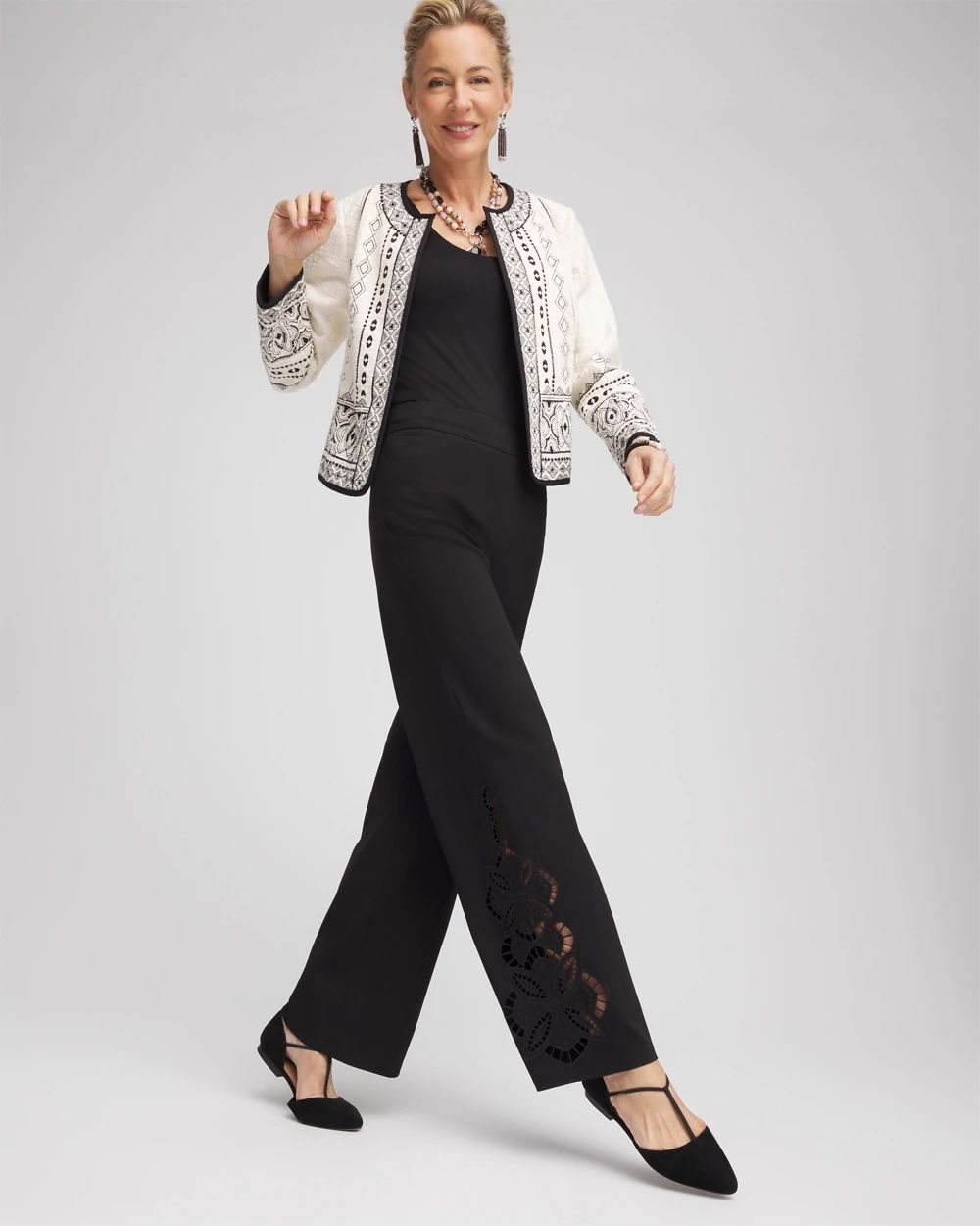 Brigitte™ Cut-out Wide-Leg Pants | Chico's